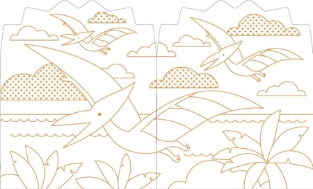 Petit Collage Kolorowanka z Naklejkami Dinozaury