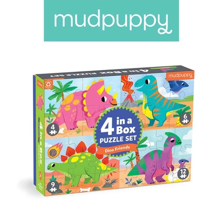 Mudpuppy Puzzle progresywne Mój przyjaciel dinozaur 4, 6, 9 i 12 elementów 2+
