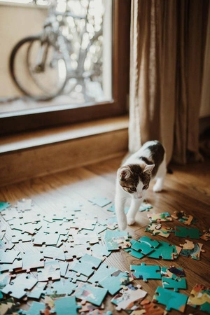 Puzzle edukacyjne z figurkami 3D Dinozaury 200 elementów 6+, Janod