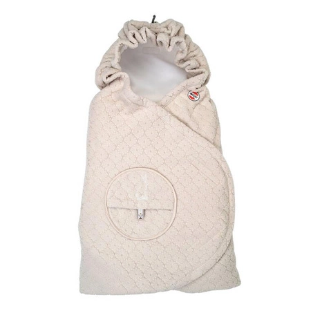 Lodger Polarowy wielofunkcyjny otulacz kocyk do fotelika samochodowego jasnobeżowy Fleece Birch