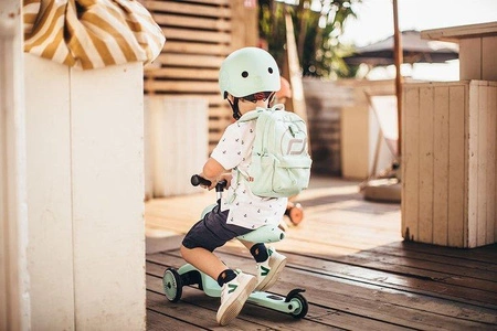 Zestaw Kask + SCOOTANDRIDE Highwaykick 1 2w1 Jeździk i hulajnoga 1-5 lat Kiwi