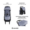 Easywalker Jackey Kompaktowy, samoskładający się wózek spacerowy z torbą transportową Steel Grey