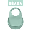 Beaba Śliniak silikonowy z kieszonką sage green