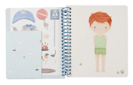 Little Dutch Zeszyt z naklejkami ubieranka Jim & friends 125407