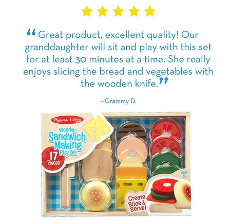 Drewniany zestaw do robienia kanapek Melissa and Doug 10513 śniadanie