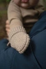 Lodger Rękawiczki niemowlęce z wełny merino 100% beżowe Beige 0-12 m