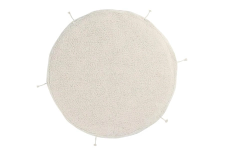 Dywan bawełniany/Pufa Lou Natural Ø120 cm Lorena Canals