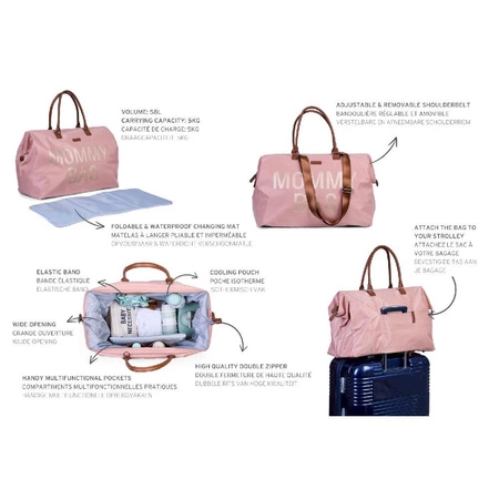 Childhome Torba Mommy Bag Różowa