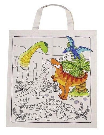 Dinozaury, torba do pomalowania, goki