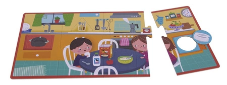 Puzzle 4 układanki Apli Kids - W domu 3+