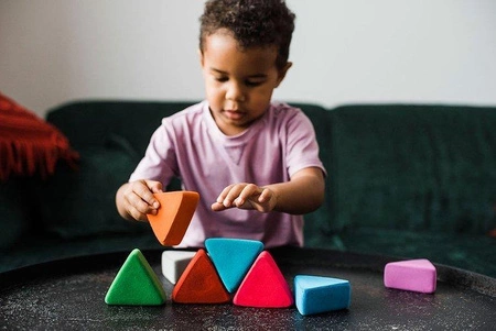 Rubbabu Układanka edukacyjno - sensoryczna trójkąty