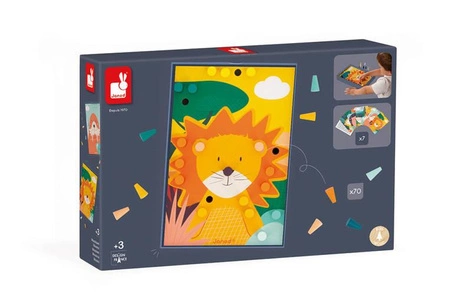 Układanka drewniana mozaika Zwierzątka 3+, Janod