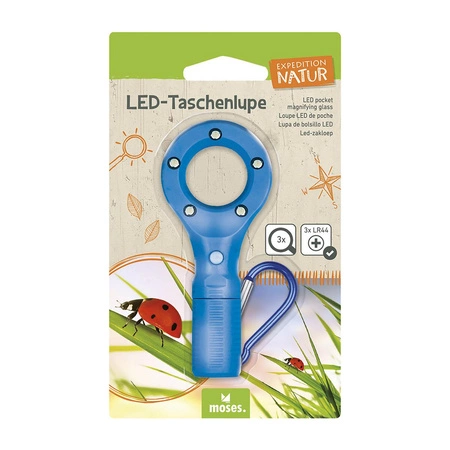 Breloczek - Kieszonkowa Lupa z podświetleniem LED