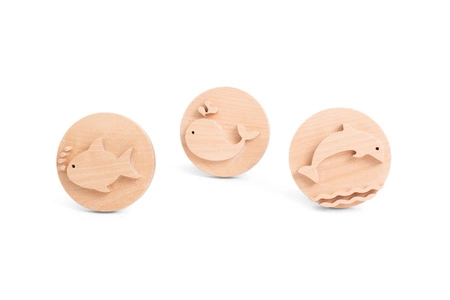 BS Toys, Zestaw drewnianych stempli na piachu