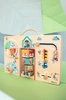 Lilliputiens Drewniana tablica manipulacyjna walizka "Ubranie na każdą pogodę" Lisiczka Alice 2 lata +