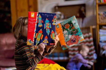 Zestaw kreatywny Papierowe rakiety z wyrzutnią 7+, Janod