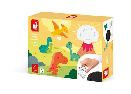Zestaw kreatywny Stempelki Dinozaury 3+, Janod KOLEKCJA 2022