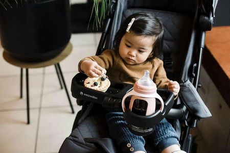 Beaba Szklana butelka treningowa w silikonowej osłonce 2w1 210 ml Old pink