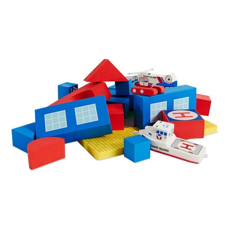 Zabawka do kąpieli BathBlocks - Straż przybrzeżna z helikopterem 19 el.