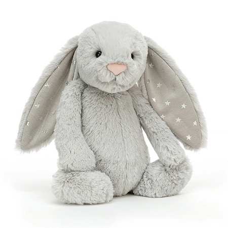 JellyCat - Króliczek Gwiazdkowe Uszy Szary 31 cm