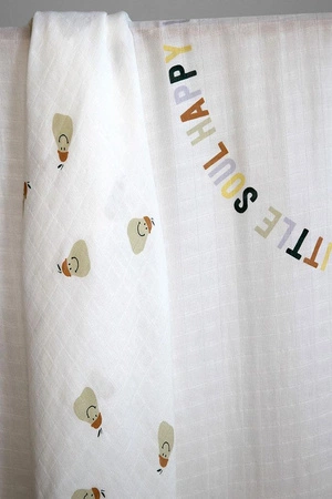 Lassig Bambusowy otulacz kocyk 120x120cm zestaw 2 szt. Happy Fruits Pear