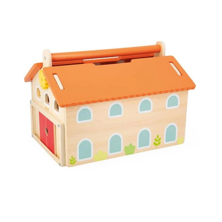 Drewniana farma z otwieranym dachem i figurkami 2+, Janod