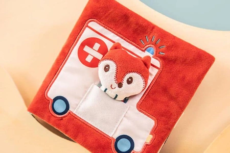 LILLIPUTIENS Książeczka aktywizująca z mini-pacynką Doktor Lisiczka Alice 12 m+