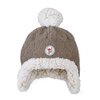 Lodger Dwuwarstwowa zimowa czapeczka z polaru brązowa Fleece Buffalo 0-3 m