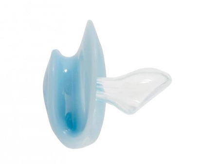 Smoczek ortodontyczny silikonowy świecący Niebieski 3m+ LULABI