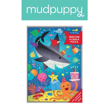 Mudpuppy Puzzle-kartka z życzeniami Rekin 12 elementów 3+