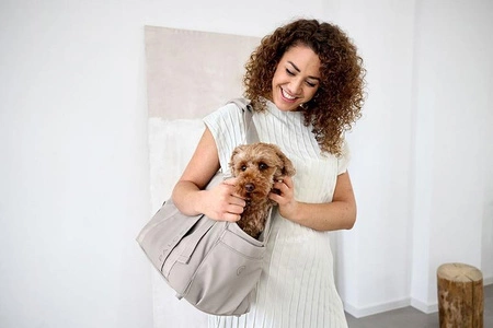 PALOPA Torba transportowa dla psa do 10kg Weda taupe
