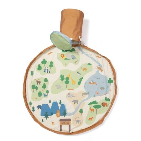 Play&Go SOO Kosz na Zabawki i Mata do Zabawy 2w1 Zoo