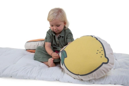 Childhome Poduszka kanwas Cytryna