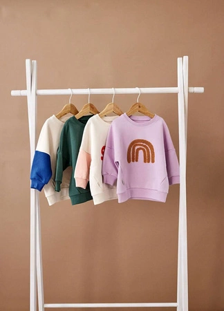 Lassig Bluza z bawełny organicznej GOTS Little Gang Sun milky 7-12 m-cy