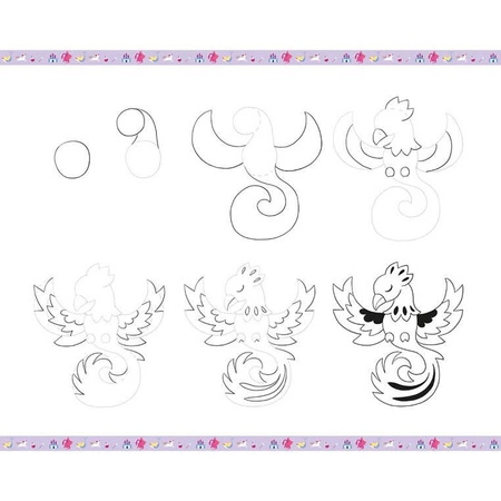 Zestaw kreatywny Rysowanie krok po kroku Fantastyczne stworzenia 20 rysunków 7+, Janod