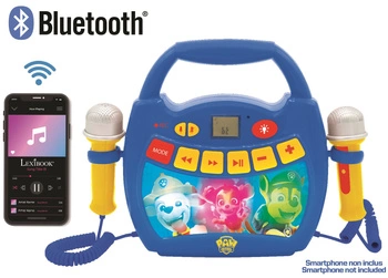 Głośnik Bluetooth Psi Patrol z dwoma mikrofonami, efektami świetlnymi oraz akumulatorem w zestawie MP320PAZ