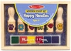 Zestaw drewnianych pieczątek Happy 6 sztuk 12306-Melissa & Doug, stempelki