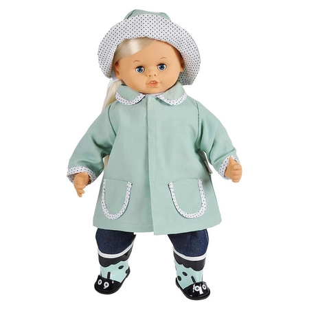 Przeciwdeszczowa kurtka i czapka dla lalki Skrallan 45 cm