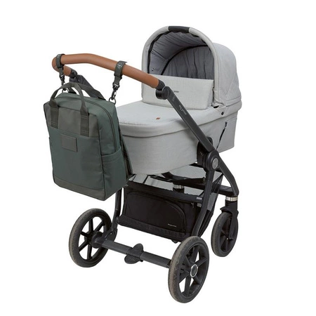 Lassig Green Label Plecak dla mam kwadratowy z akcesoriami Vividal Backpack dark olive