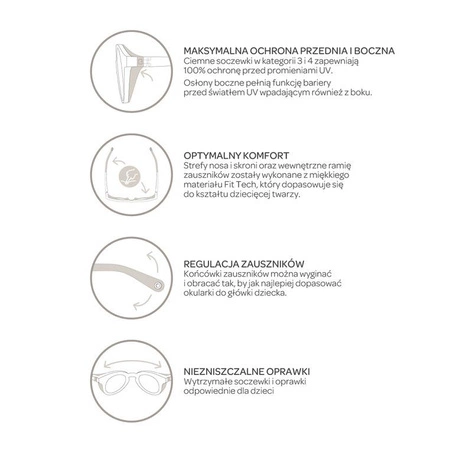 Beaba Okulary przeciwsłoneczne dla dzieci 9-24 miesięcy Delight - Sage green