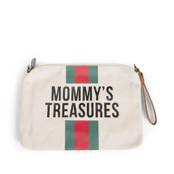Childhome Torebka Mommy's Treasures Paski Zielono-Czerwone