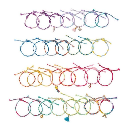 Zestaw kreatywny do tworzenia biżuterii Tęczowe bransoletki 30 szt. 8+, Janod