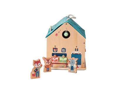 LILLIPUTIENS Drewniana rozkładana Szkoła z 3 figurkami i akcesoriami 3 lata+