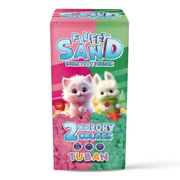 Zestaw Fluffy Sand puszysty piasek różowy i zielony  2 x 70 g
