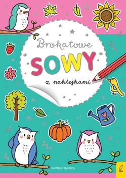 Brokatowe sowy z naklejkami