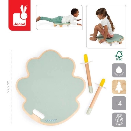 Deska na kółkach Liść Sweet Cocoon 4+, Janod