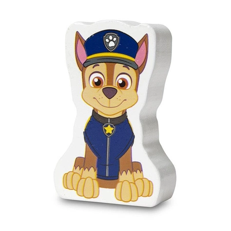 Ciężarówka z przyczepą klocki drewniane Psi Patrol ABC Melissa & Doug 33272 układanka na palikach