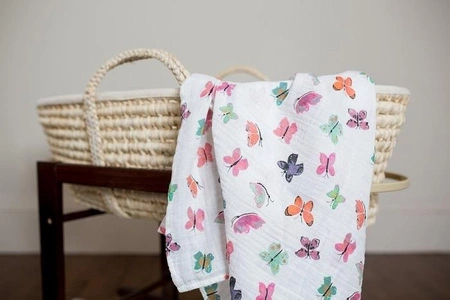 Lulujo Kocyk Muślinowy Motyle