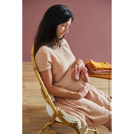 Kaloo Zestaw prezentowy 3 w 1 Królik (komforter + gryzak + buciki) ceglany kolekcja Lapinoo