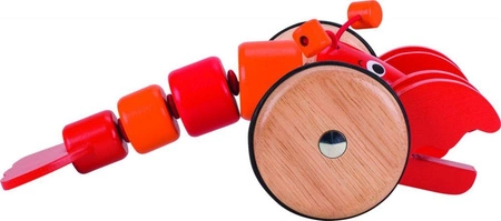 Drewniana zabawka na sznurku Rak Rudolf 54904-Goki, zabawki do ciągnięcia